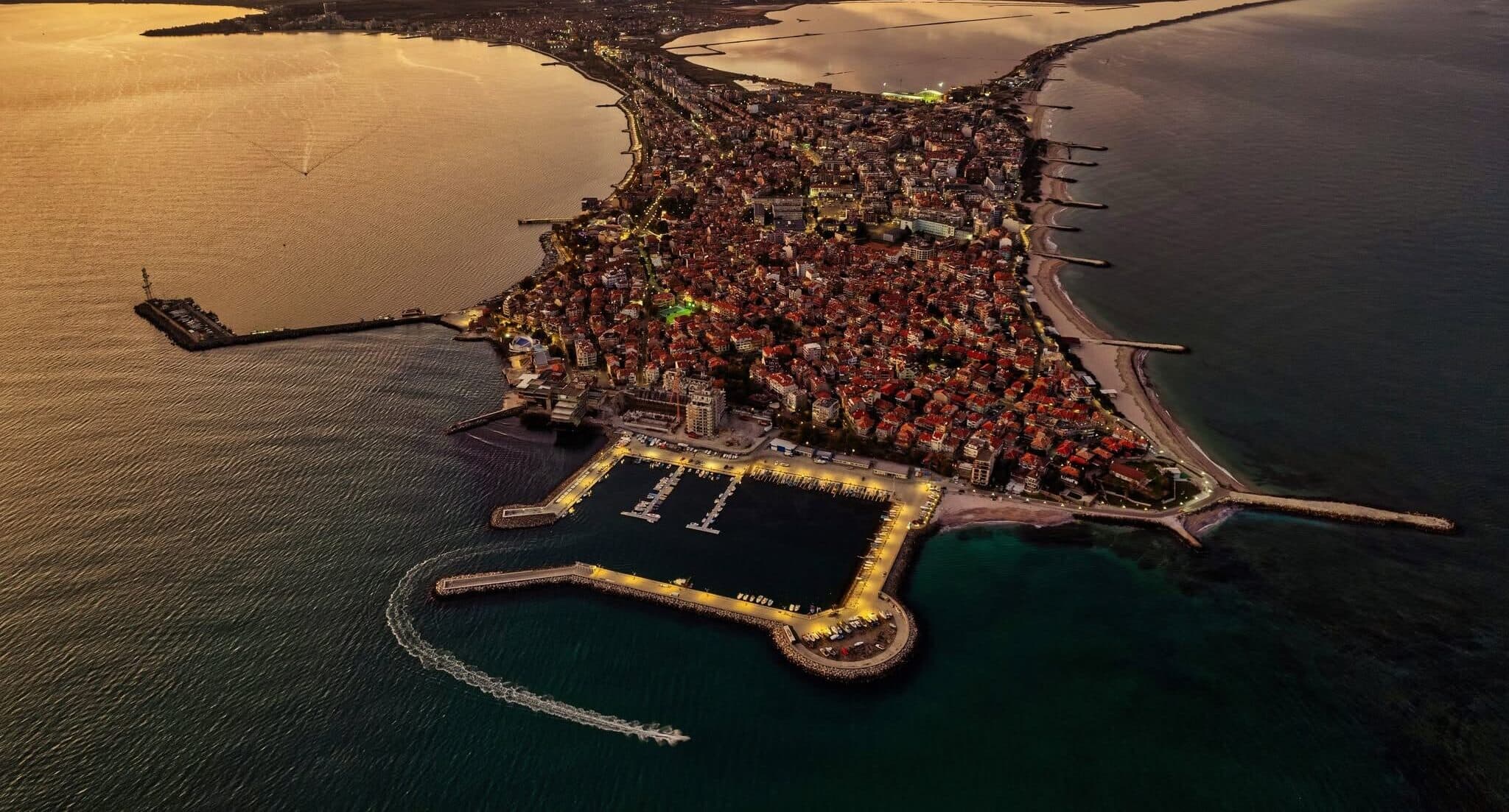 The beach in Pomorie