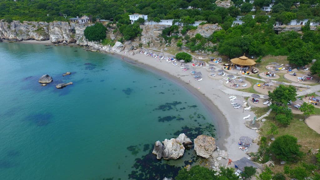 The beach at the Rusalka resort