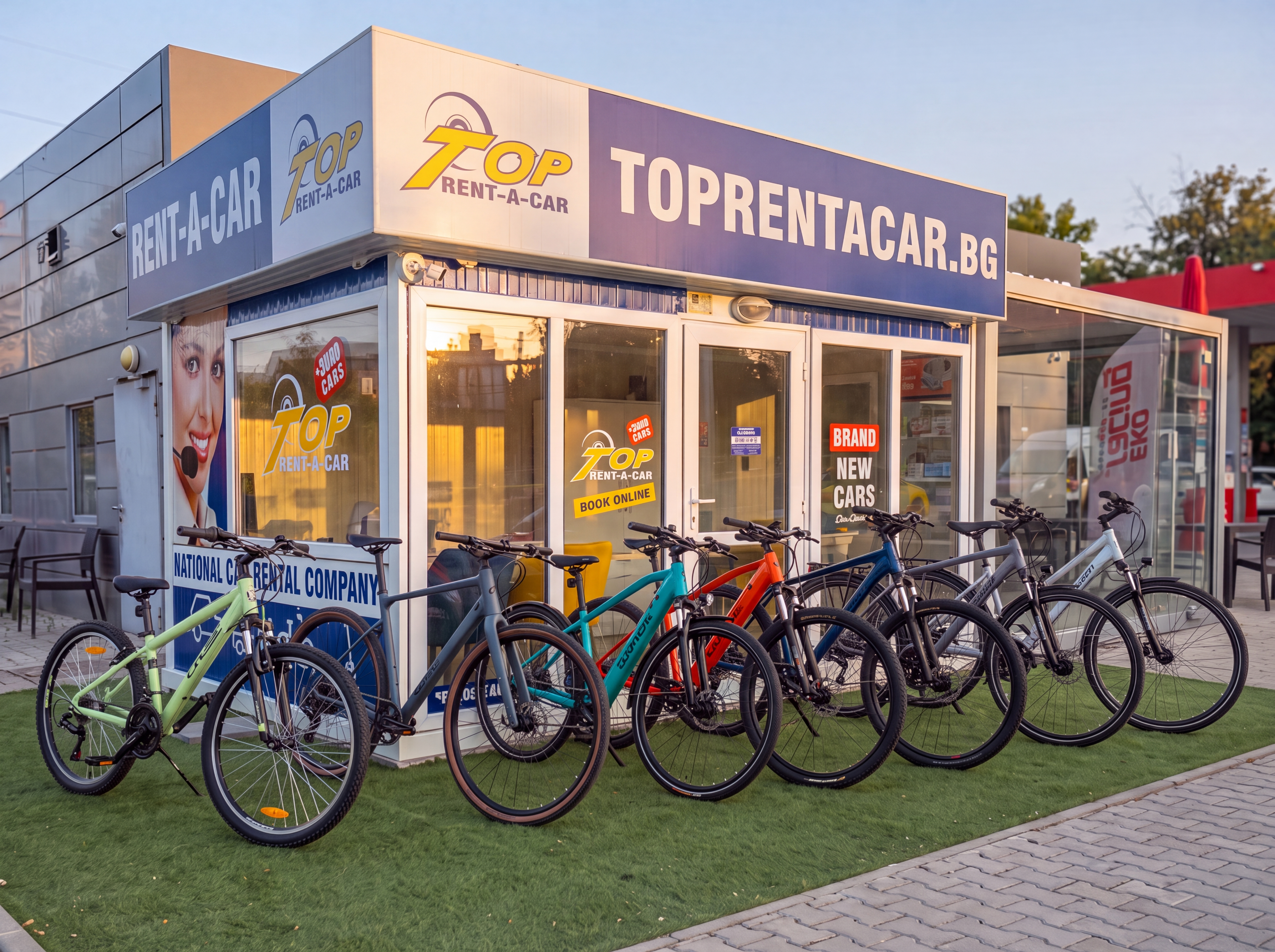 TOP MOBILITY bikes in front of the Cherni Vrah office in Sofia