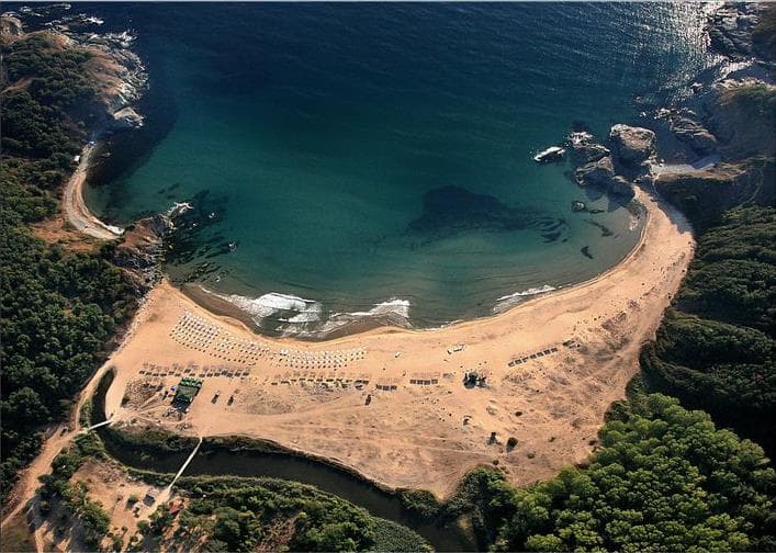 The beach in Rezovo
